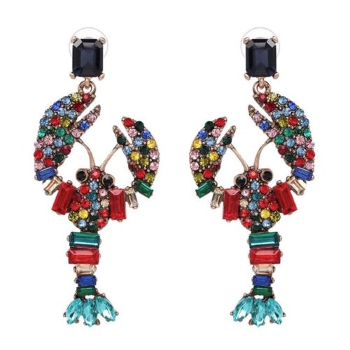 Coloured lobster earrings
